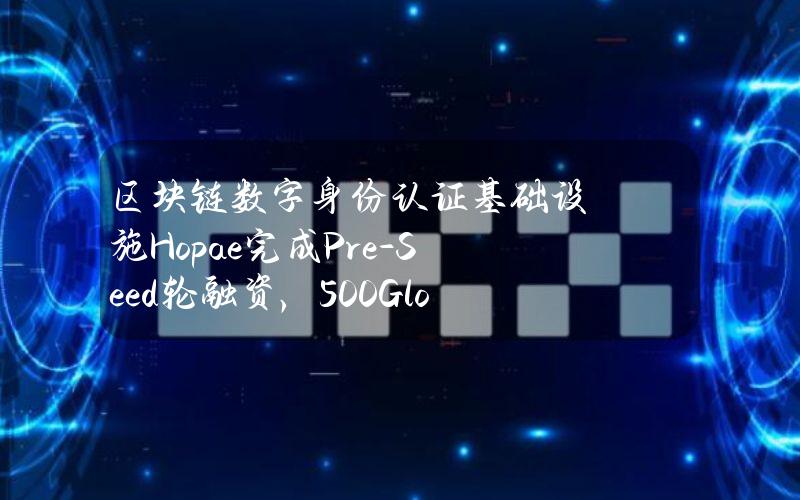 区块链数字身份认证基础设施Hopae完成Pre-Seed轮融资，500Global参投