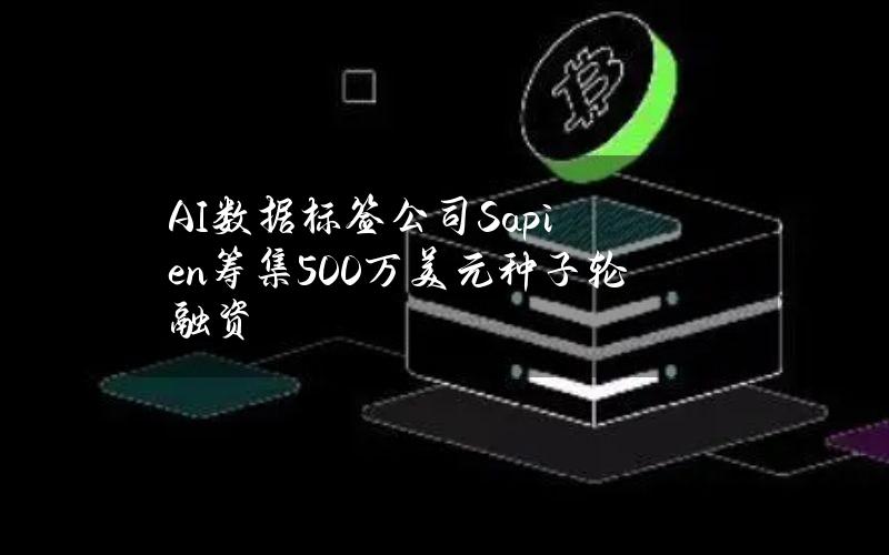 AI数据标签公司Sapien筹集500万美元种子轮融资