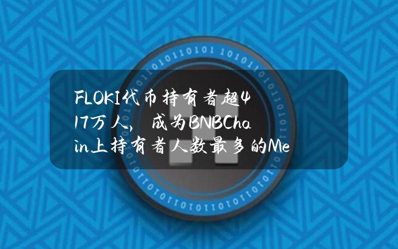 FLOKI代币持有者超41.7万人，成为BNBChain上持有者人数最多的Meme币