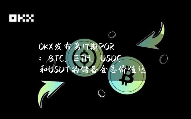 OKX发布第17期POR：BTC、ETH、USDC和USDT的储备金总价值达221亿美元