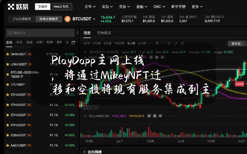 PlayDapp主网上线，将通过MikeyNFT迁移和空投将现有服务集成到主网中