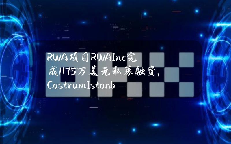 RWA项目RWAInc.完成117.5万美元私募融资，CastrumIstanbul等参投