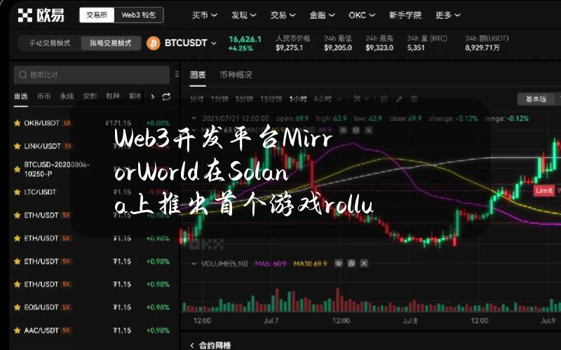 Web3开发平台MirrorWorld在Solana上推出首个游戏rollup链