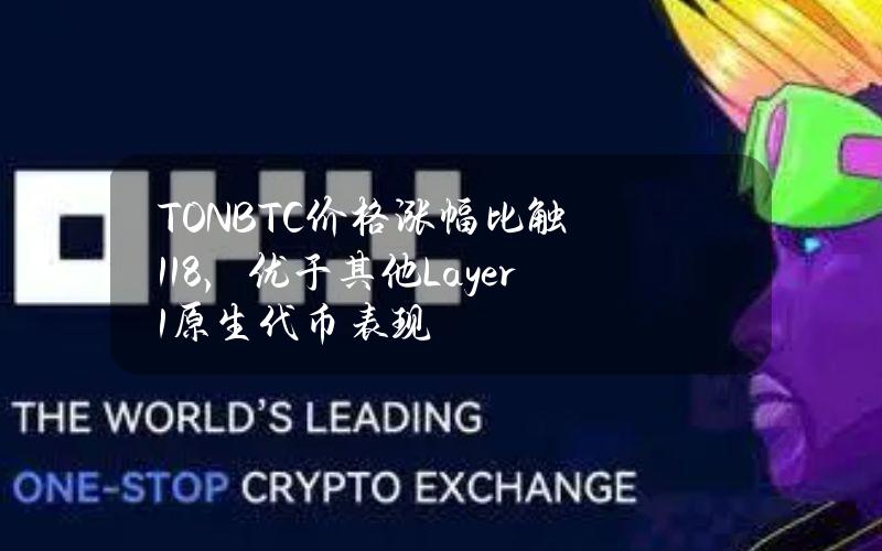 TONBTC价格涨幅比触118%，优于其他Layer1原生代币表现